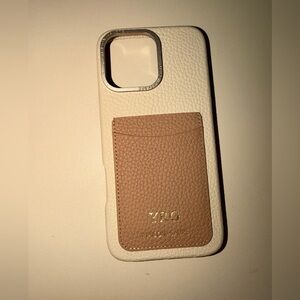 Maison de Sabre Brown & Tan Leather Card Pocket Phone Case -